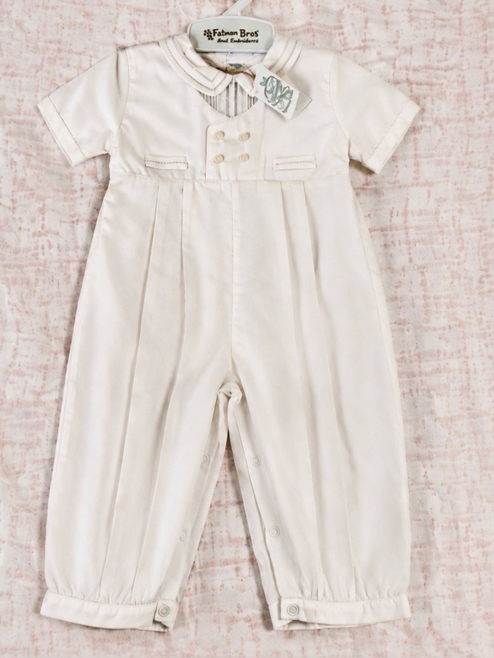 NWT Boy’s White Heirloom Romper Feltman Brothers Special Occasion 18 months